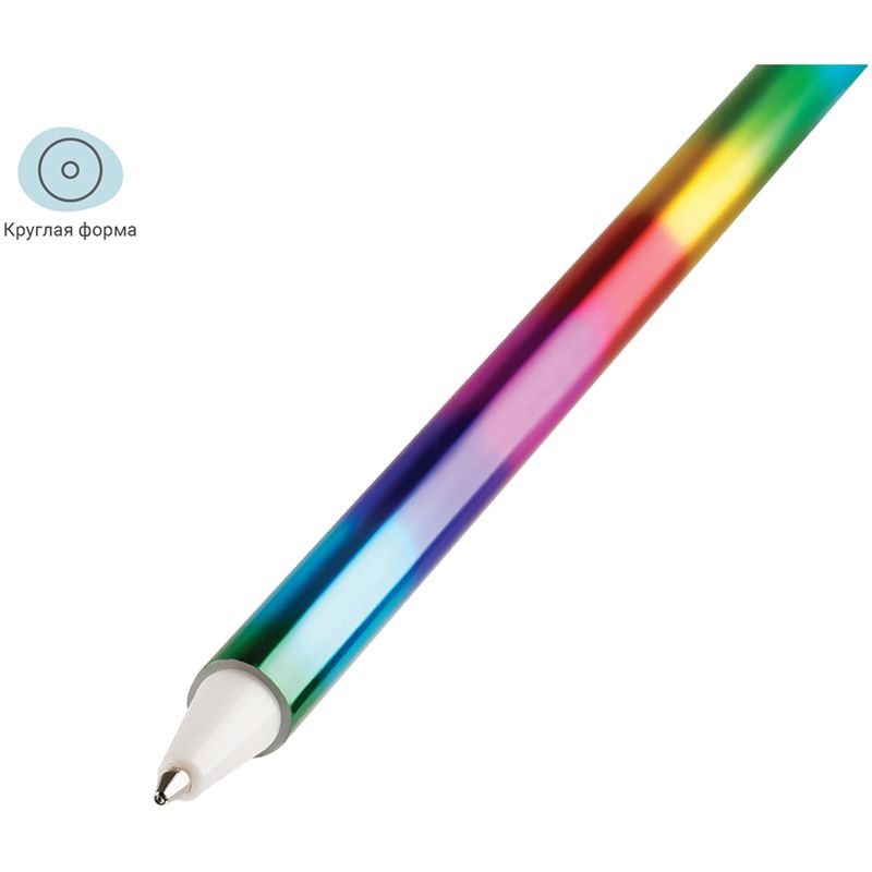 Ручка шариковая MESHU "Rainbow Unicorn" синяя, 0,7мм, корпус ассорти, с топпером