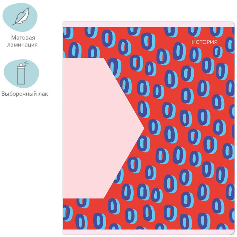 Тетрадь предметная 48л. MESHU "Bright splash" - История, матовая ламинация, выборочный УФ-лак