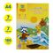 Картон цветной А4, Мульти-Пульти, 7л., 7цв., гофрированный, "Енот в волшебном мире"