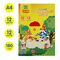 Картон цветной А4, Мульти-Пульти, 12л., 12цв., гофрированный, "Енот в волшебном мире"