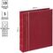 Альбом для монет OfficeSpace "Люкс" формат Optima, 230*270, на кольцах, красный матовый, 10л., иск. кожа