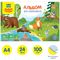 Альбом для рисования 24л., А4, на скрепке Мульти-Пульти "Вырежи, наклей, дорисуй. Звери"