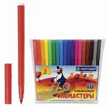 Фломастеры 18 ЦВЕТОВ CENTROPEN "Пингвины", смываемые, вентилируемый колпачок, 7790/18ET, 7 7790 1886