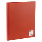 Папка на 4 кольцах OfficeSpace А4, 25мм, 500мкм, пластик, красная
