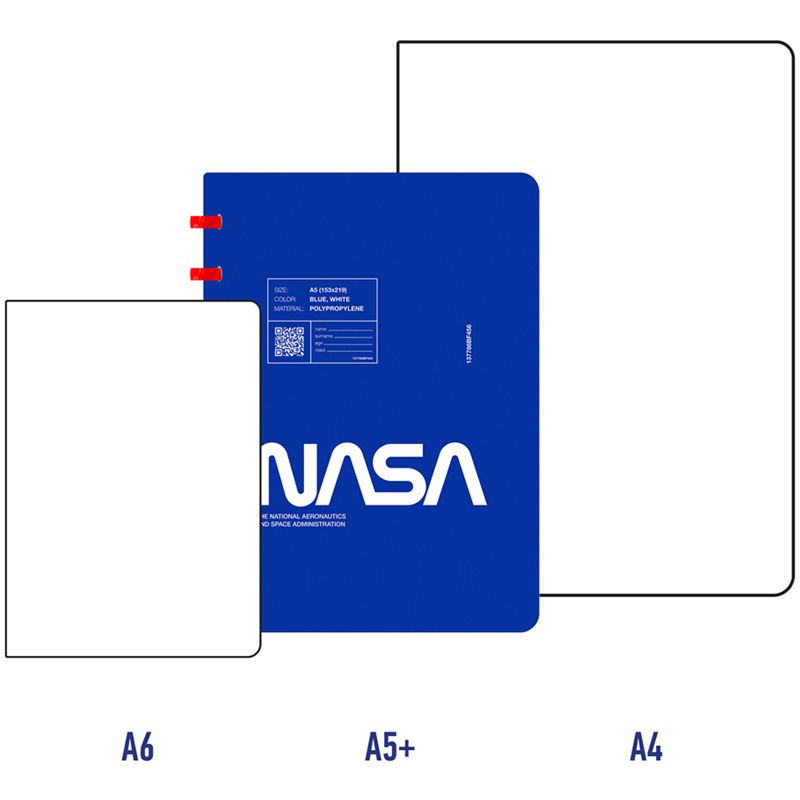 Бизнес-тетрадь А5+, 80л., Berlingo "Ad Astra", клетка, на кольцах, с возм. замены блока, 80г/м2, пластик. обложка 700мкм, линейка-закладка