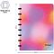 Бизнес-тетрадь А5+, 80л., Berlingo "Gradient", глиттер-эффект, клетка, на кольцах, с возм. замены блока, 80г/м2, пластик. обл. 700мкм, линейка-закл.