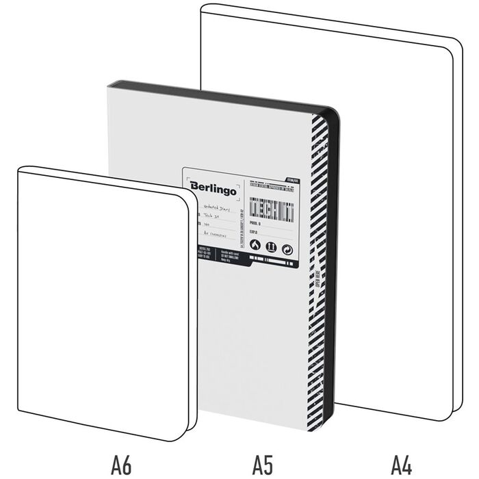 Ежедневник недатированный, А5, 136л., кожзам, Berlingo "Tech it", черный срез, с рисунком