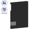 Папка на 4 кольцах Berlingo "Soft Touch", 24мм, 700мкм, черная, D-кольца, с внутр. карманом