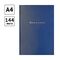Книга учета OfficeSpace, А4, 144л., клетка, 200*290мм, бумвинил, цвет синий, блок офсетный
