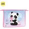 Папка для тетрадей 2 отделения А4 ArtSpace "Sweet Panda", пластик, на молнии