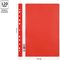 Папка-скоросшиватель пластик. перф. OfficeSpace А4, 120мкм, красная с прозр. верхом