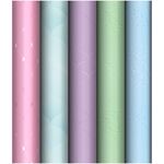 Упаковочная бумага глянц. 70*100см, MESHU "Паттерн. Узор", 80г/м2, ассорти 5 дизайнов