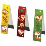 Закладки для книг с магнитом "ЛИСЯТА", набор 6 шт., блестки, 25x196 мм, ЮНЛАНДИЯ, 111639