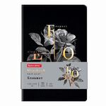 Блокнот МАЛЫЙ ФОРМАТ (100х150 мм) А6, BRAUBERG VISTA "Rose", под кожу, твердый, срез фольга, 80 л., 112097