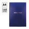 Книга учета OfficeSpace, А4, 160л., клетка, 200*290мм, бумвинил, цвет синий, блок офсетный