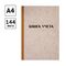 Книга учета OfficeSpace, А4, 144л., клетка, 200*290мм, твердая обложка "крафт", блок типографский