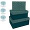 Набор прямоугольных коробок 3в1, MESHU "Emerald style. Top.", (19*12*7,5-15*10*5см)