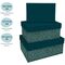 Набор прямоугольных коробок 3в1, MESHU "Emerald style. Base.", (19*12*7,5-15*10*5см)