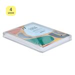 Тетрадь 80л., А4, клетка на гребне ArtSpace "Geometric collection", глянцевая ламинация, твердая обложка