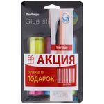 Клей-карандаш Berlingo "Radiance", 21г, 3шт в блистере, ПВП+ ПОДАРОК Ручка шариковая автоматическая Berlingo "Instinct" синяя, 0,7мм.