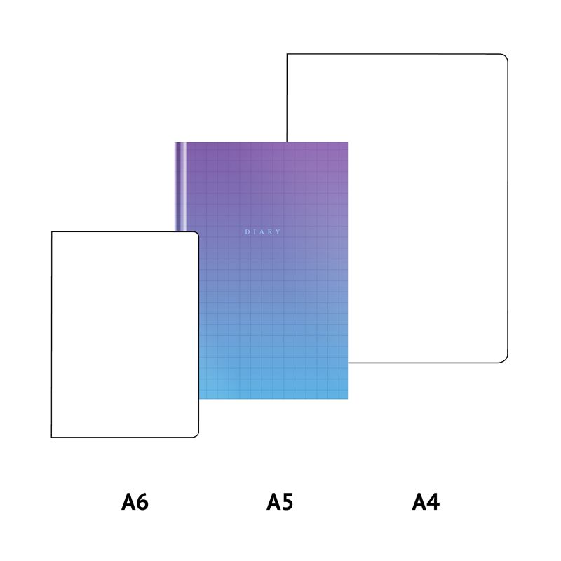 Ежедневник недатированный А5, 136л., 7БЦ OfficeSpace "Gradient", матовая ламинация, выб. лак