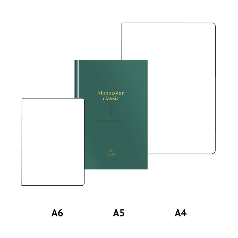 Ежедневник недатированный А5, 160л., 7БЦ OfficeSpace "Моноколор. Emerald", матовая ламинация, тиснение золотой фольгой