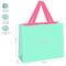 Пакет подарочный 32*26*12см MESHU "Bright turquoise", отд. фольгой, выб. лак, матовая ламинация