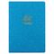 Тетрадь 48 л. в клетку обложка кожзам под рогожку, сшивка, A5 (147х210мм), ГОЛУБОЙ, BRAUBERG BRIGHT, 403846
