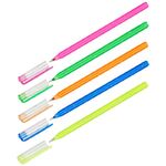 Ручка шариковая OfficeSpace "Funfair neon" синяя, 0,6мм, на масляной основе, штрих-код