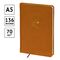 Ежедневник недатир. А5, 136л., кожзам, OfficeSpace "Surface", светло-коричневый