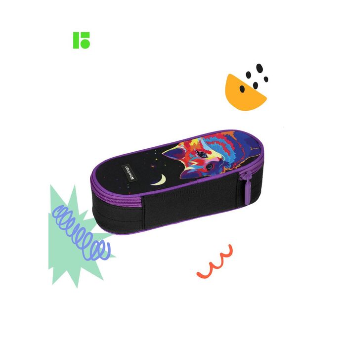 Пенал корпусный 1 отделение, 195*85*50 Berlingo "Astro Cat", полиэстер