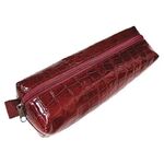 Пенал-косметичка BRAUBERG, крокодиловая кожа, 20х6х4 см, "Ultra maroon", 270849