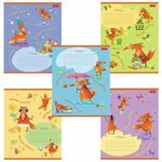 Тетрадь 18 л. HATBER клетка, обложка картон, "Fox Rules" (5 видов в спайке), 18Т5В1