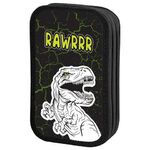 Пенал ЮНЛАНДИЯ, 2 отделения, ламинированный картон, конгрев, 19х11 см, "RAWR", 271538