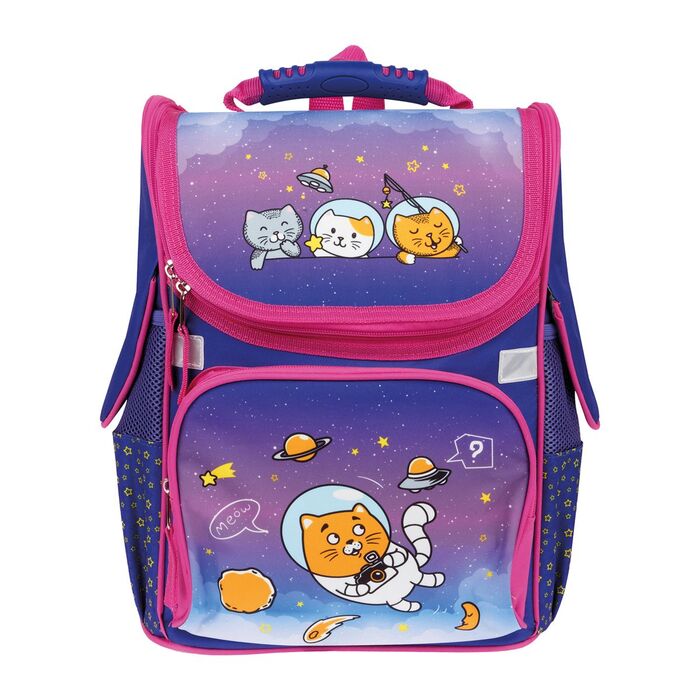 Ранец ArtSpace Junior "CosmoCat" 37*28*21см, 1 отделение, 3 кармана, анатомическая спинка