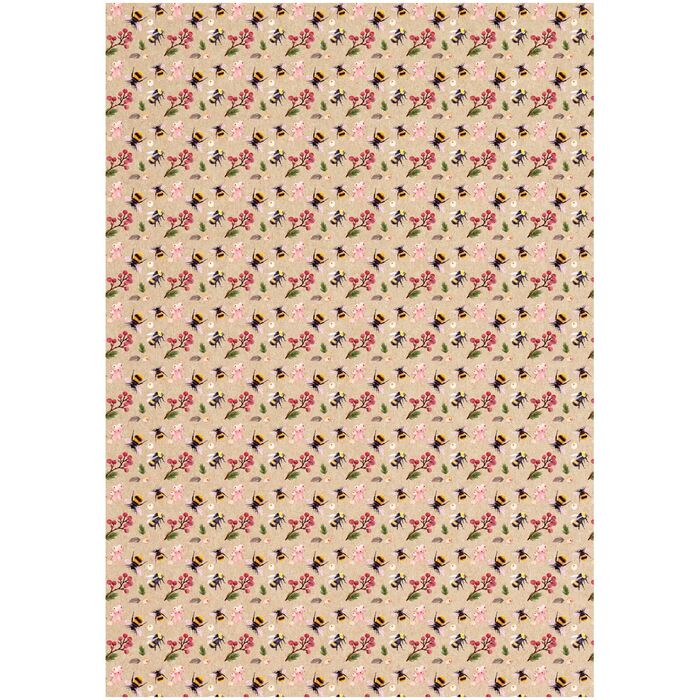 Упаковочная бумага крафт 70*100см, MESHU "Крылатые созданья", 70г/м2, ассорти 5 дизайнов
