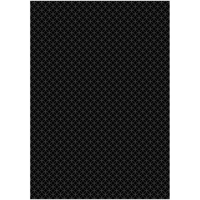 Упаковочная бумага глянц. 70*100см, MESHU "Pattern on black", 80г/м2, ассорти 5 дизайнов