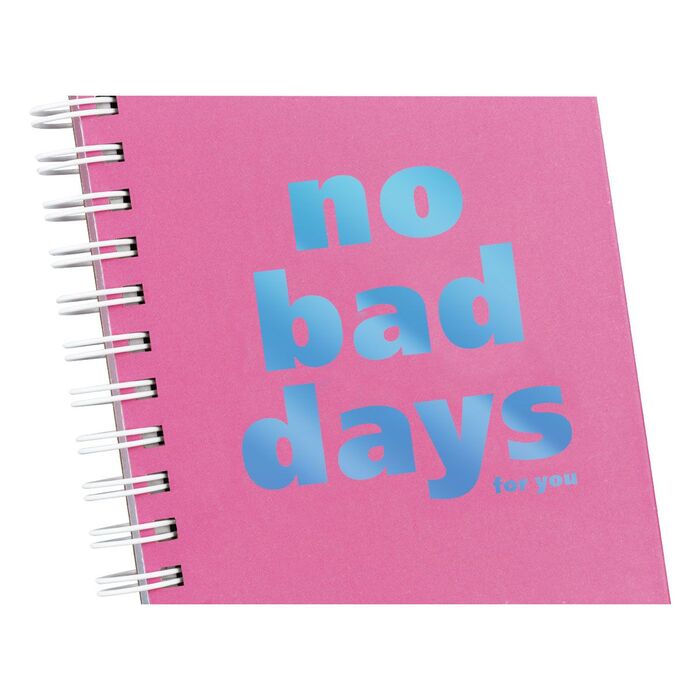 Записная книжка 95*175 мм 96л. на гребне MESHU "No bad days", матовая ламинация, твердая обложка, выборочный УФ-лак