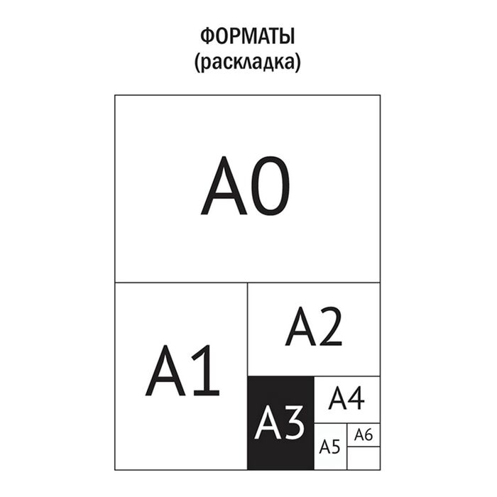 Бумага масштабно-координатная OfficeSpace, А3 20л., голубая, в папке