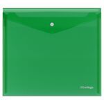 Папка-конверт на кнопке Berlingo "No Secret", А5+, 200мкм, зеленая