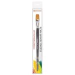 Кисть художественная проф. BRAUBERG ART CLASSIC, синтетика жесткая, плоская, № 22, длинная ручка, 200673