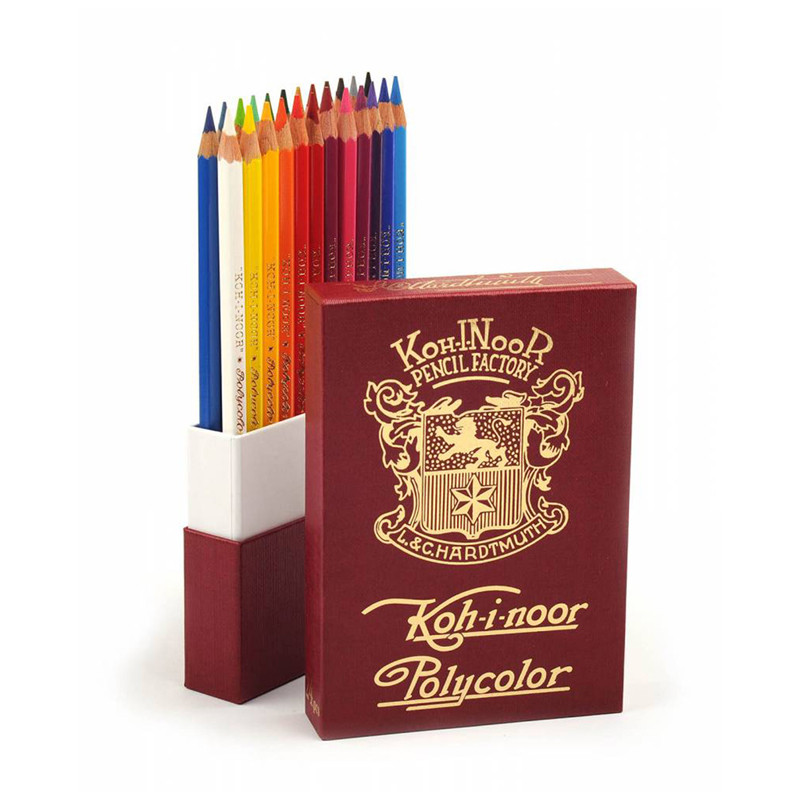 Набор карандашей художественных цветных Polycolor Retro "KOH-I-NOOR" 3824, пенал-премиум, 24 цвета