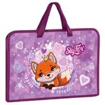 Папка на молнии с ручками ЮНЛАНДИЯ А4, 1 отделение, пластик, ширина 45 мм, "Sly fox", 270945