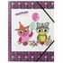Папка на резинках ЮНЛАНДИЯ "Умные совы", А4, цветная печать, до 300 листов, 500 мкм, 228048