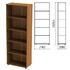 Шкаф (стеллаж) "Монолит", 740х390х2050 мм, 4 полки, цвет орех гварнери, ШМ44.3