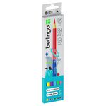 Карандаши цветные двусторонние Berlingo "SuperSoft. Duo", 12цв., 06шт., трехгр., заточ., европодвес