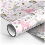 Упаковочная бумага глянц. 70*100см, MESHU "Unicorns", 90г/м2