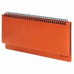 Планинг настольный недатированный (305x140 мм) BRAUBERG "Rainbow", кожзам, 60 л., оранжевый, 111701