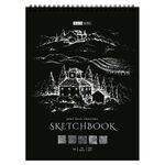 Скетчбук 20л., А5 ArtSpace "Black line. House", на гребне, черный блок,120г/м2