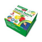 Краски пальчиковые сенсорные для малышей от 1 года, 4 цвета по 40 мл, BRAUBERG KIDS, 192280